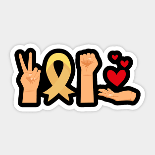 Peace Cure Love Sticker